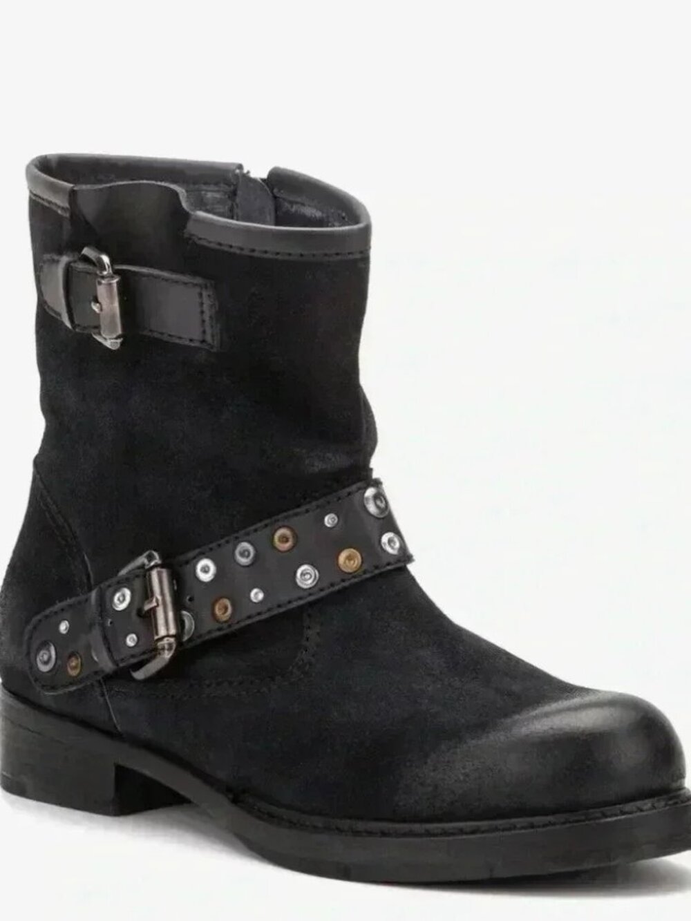 Vintage Foundry Co. Miriam Suede Studded Moto Boots